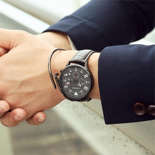 OCHSTIN 6050G Fashion Men Quartz Watch Luxury Leather Strap Sport Watch