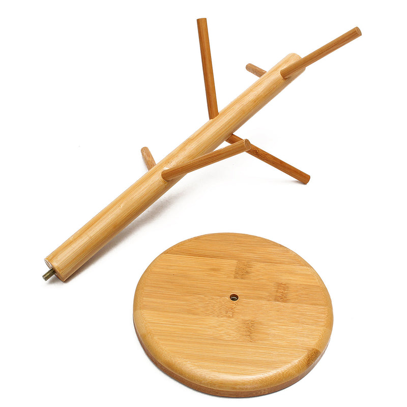 Home Kitchen Wooden Mug Coffee Cups Drying Storage Rack Holder Hanger Organizer