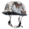 BYB Retro Cruiser Half Face Helmet Motorcycle Riding Leather Camouflage/Black