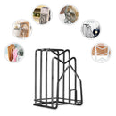 Black/White LP Vinyl Iron Storage File Rack Stand Holder Kitchen Storage Rack for 7"/12" LP