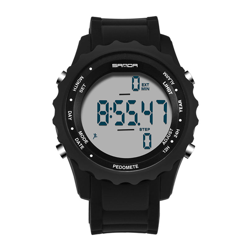 SANDA 370 Digital Watch Pedometer Alarm Motor Timing Watch Fashion Waterproof Outdoor Sport Watch