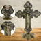 10" Antique Jesus INRI Catholic Altar Standing Religious Crucifix Cross Decorations with Base