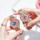 Deffrun 360 Watch Dial Rotate Unique Design Ladies Watch Stainless Steel Band Quartz Watch