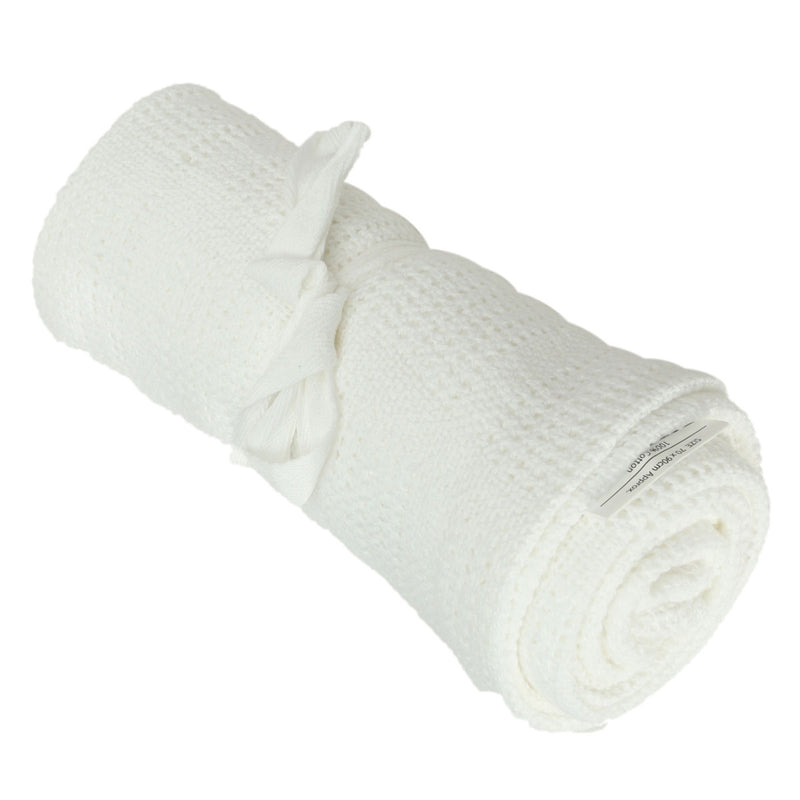 Cotton Baby Cellular Soft Sleeping Blanket Pram Cot Bed Mosses Basket Crib