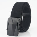 120cm AWMN BO03 Punch Free Roller Buckle Canvas Tactical Belt For Outdoor Camping Hunting Waistband