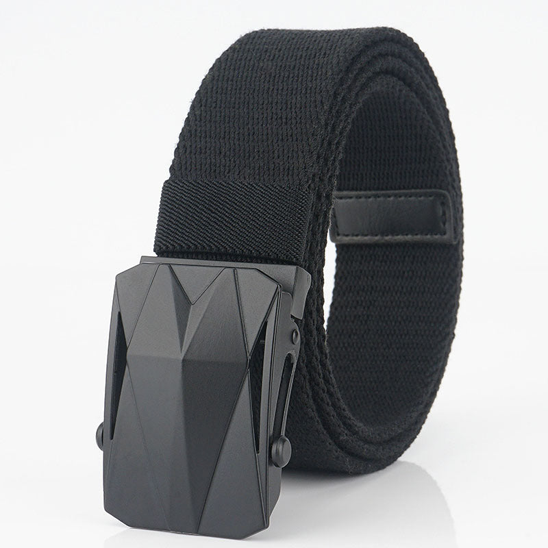 120cm AWMN BO03 Punch Free Roller Buckle Canvas Tactical Belt For Outdoor Camping Hunting Waistband