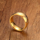 5mm Stainless Steel Muslim Words Islam Gold Ring Prayer Accessories Jewelry
