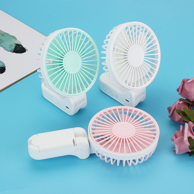 Portable USB Rechargeable Umbrella Hanging Fan Handheld Desktop Mini Folding Fan Air Cooler Cooling Fan For Office Outdoor Travel
