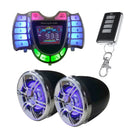 Waterproof Motorcycle LED bluetooth Handlebar Audio System LCD Clock Display FM Radio Stereo Amplifier Speaker