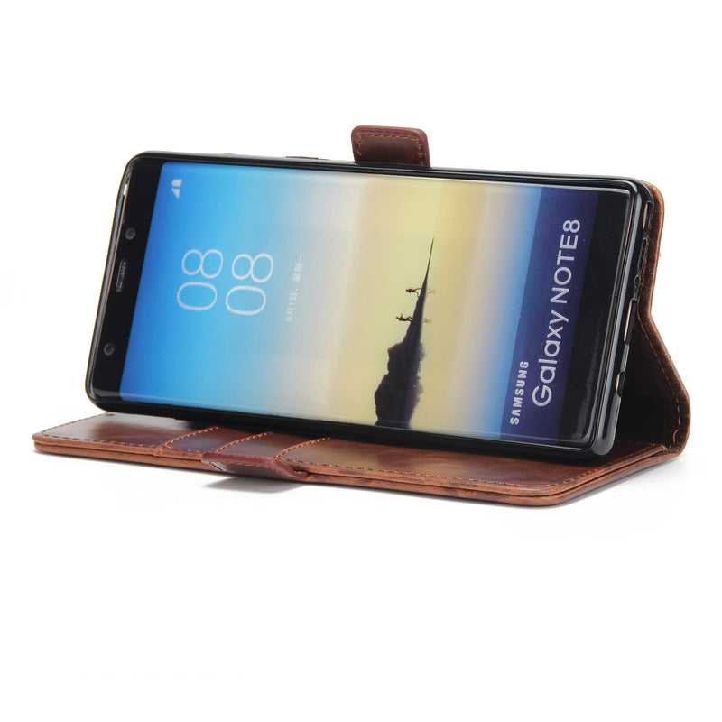 PU Leather Wallet Card Slot Flip Bracket Magnetic Case for Samsung Galaxy Note 8