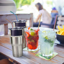 B51135 Stainless Steel Metal Drinking Straw Reusable Straws Cleaner Brush Kit