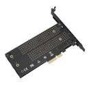 JEYI SK9 M.2 NVMe SSD Adapter NGFF to PCIE3.0 X4 X8 X16 Aluminum Cover Cooling Fan Dual Interface