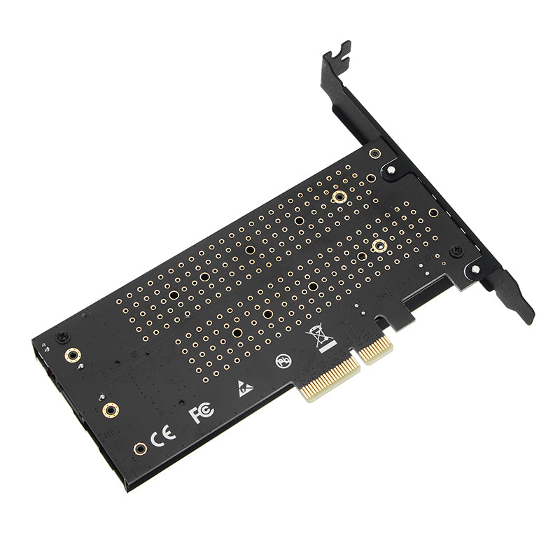 JEYI SK9 M.2 NVMe SSD Adapter NGFF to PCIE3.0 X4 X8 X16 Aluminum Cover Cooling Fan Dual Interface