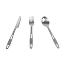 TOAKS SLV-02 3Pcs/set Outdoor Titanium Soup Spoon Fork Cutter Camping Picnic Tableware