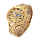 LUCKYFAMILY Luxury Hollow Chinese Dragon Automatic Mechanical Analog Men Watch