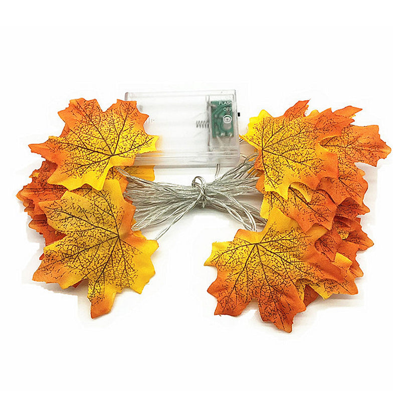1.5M 10 LED Fall Maple Fairy Light String Garland Lamp Christmas Light Xmas Home Decor