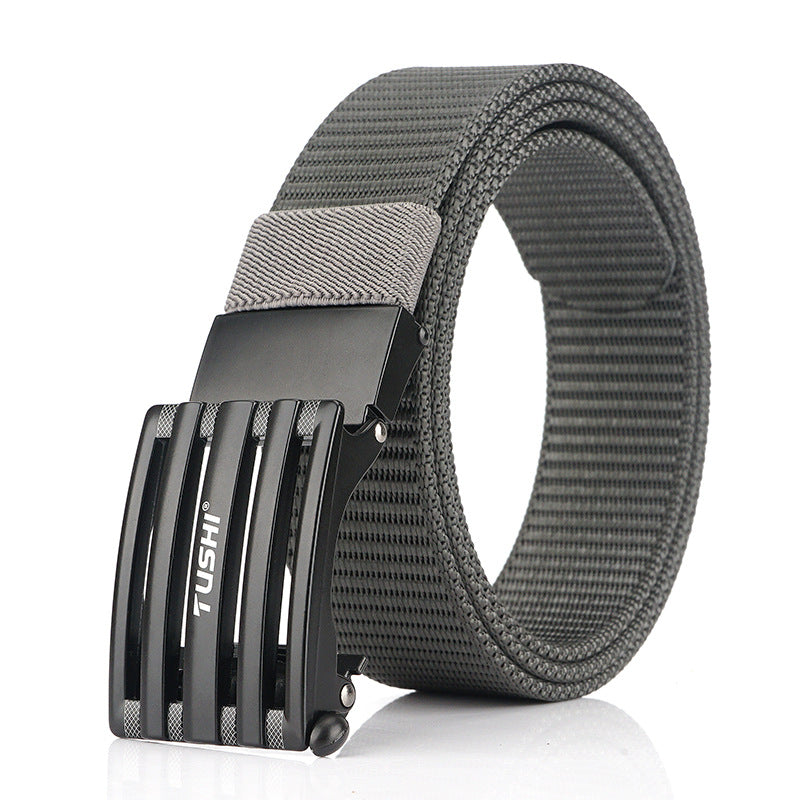 TUSHI 125cm x 3.4cm Zinc Alloy Quick Release Buckle Nylon Tactical Belt Casual Belts Business Belt