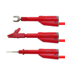 Cleqee P1050B 4mm Safety Stacked Banana Plug Silicone Lead for Multimeter Crocodile Clip & U-type Insert & Puncture Test Probe Kit