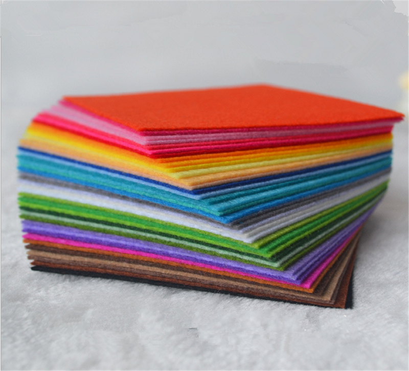 30x30cm Non Woven Felt Fabric Polyester Cloth Felt Fabric DIY Bundle for Sewing Doll Handmade Craft