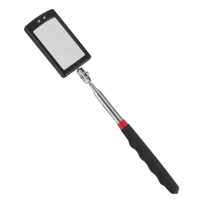 Telescopic Vehicle Inspection Mirror with LED Work Light Amplification Car Repair 360 Rotate LED Mirrors