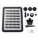 1.5W 180L/H LED Solar Fountains Pump Pond Pool Fish Tank Bird Bath Water Pump built in Battery Floating Kit with 4 Sprinkler Heads