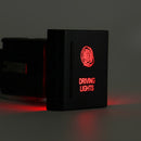 Right Side Dual Red LED Push Switch SPST Driving Spot Rear Fog Light Lamp Bar ON-OF For VW Amarok