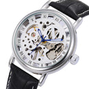 NORTH 1218 Waterproof Skeleton Men's Wrist Watch Gold Case Skeleton Hand Wind Mechanical Watches
