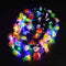 10PCS 3 Modes LED Flower Wreath Headband Garland Colorful Light Wedding Holiday Party