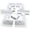 7PCS ABS Solar Panel Mounting Bracket Kits Cable Entry Gand for Caravan Motorhome RV