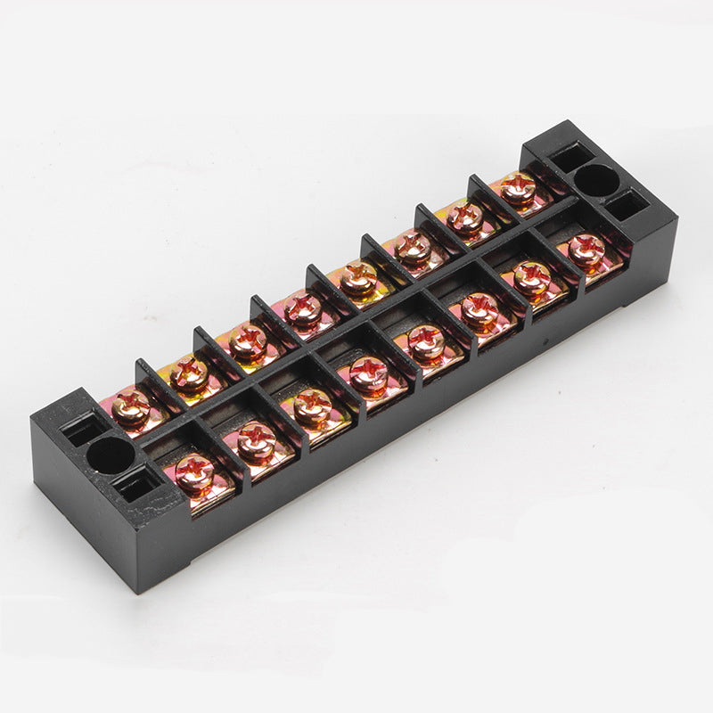 TB2504/2505/2506/2508/2510/2512 4-12P Terminal Block 600V 25A Dual Rows Barrier Block Screw Terminal Strip