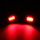 Pair 12V Motorcycle Mirror Mount Eagle Eye LED Flash Strobe Backup DRL Lights Lamp