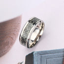 Fashion Luminous Stainless Steel Finger Ring Dragon Pattern Punk Gift for Men