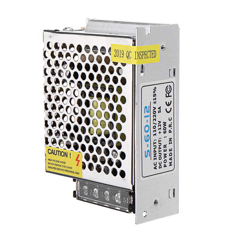 AC110V-240V to DC12V 5A 60W Switching Power Supply 110*78*38mm