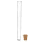 10pcs 15x150mm Plastic Test Tube With Cork Stopper Round Bottom