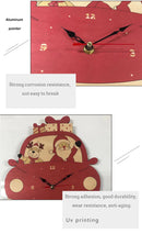 Creative Wooden Hang Clock Shark Shape Wall Watch Silent Mute Clock for Kids Bedroom Wall Decoration Wall Clock