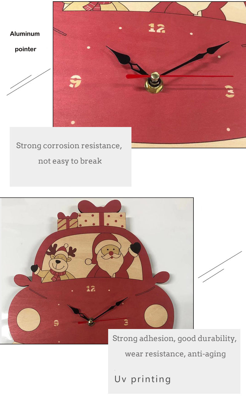 Creative Wooden Hang Clock Shark Shape Wall Watch Silent Mute Clock for Kids Bedroom Wall Decoration Wall Clock