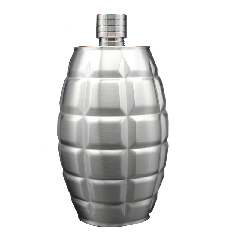 KCASA 64oz Landmine 3 KG 304 Stainless Steel Hip Flask Metal Alcohol Bottles Leather Holsters Flask