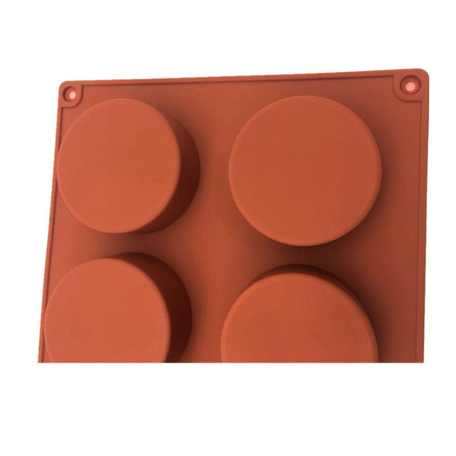 6 Even Cylindrical (large) Cake Mold Handmade Soap Mold Chocolate Biscuit Silicone Mold