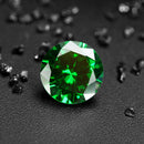 8mm 3.15ct Natural Mined Green Emerald Round Cut VVS Loose Gemstone Jewelry Decorations