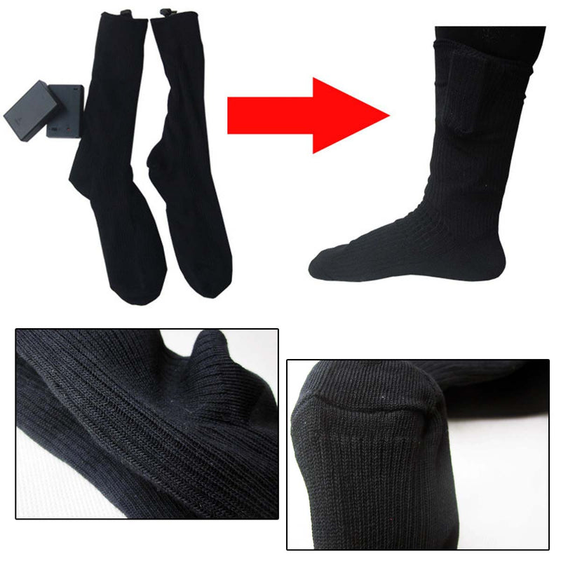 Cotton Electric Heated Boot Socks Feet Foot Warmer Warm Heater Gift