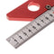 Woodworking Center Scriber 45 Degrees Angle Line Caliber Ruler Wood Measuring Scribe Tool