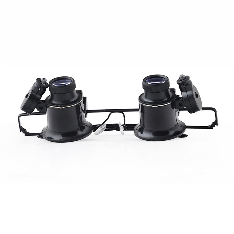 BIJIA 65008 20x LED Double Eye Magnifier Jewelry Watch Repair Tactical Hunting Riflescopes