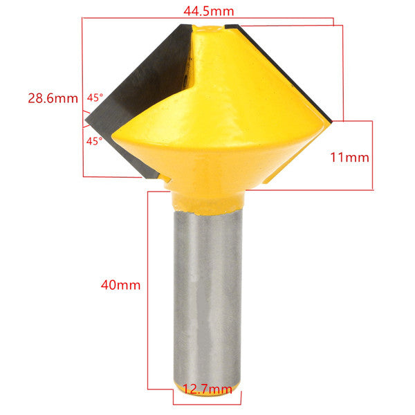1/2 Inch Shank Bird Mouth Glue Joint Router Bit Milling Cutter for Woodworking