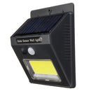 Solar Power Super Bright COB 24 LED PIR Motion Sensor Wall Light Outdoor Wireless Waterproof Lamp