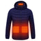 Electric USB Intelligent Heated Warm Back Abdomen Neck Cervical Spine Hooded Winter Jacket Motorcycle Skiing Riding Coats