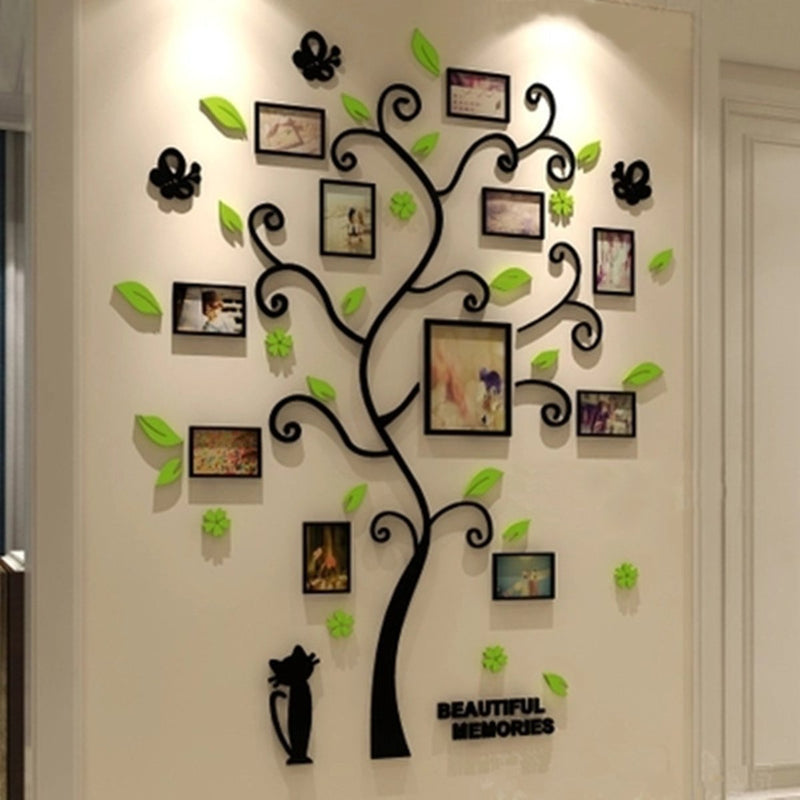 3D Photo Family Tree Wall Sticker Decal Sticker Mural DIY Home Baby Bedroom Decoration
