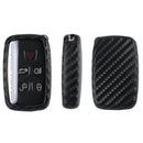 Car Carbon Fiber Color Silicone Remote Smart Key Case Fob For Jaguar Land Rover Range Sport Freelander 2 Discovery 4