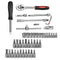 46Pcs Socket Wrench Set 1/4" Drive Ratchet Metric Kit Garage Car Motorcycle Repair Tools