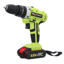 Raitool 48VF Cordless Electric Impact Drill 2 Speed Power Screwdriver W/ 1 or 2 Li-ion Battery