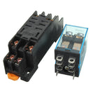 10 Set Coil Power Relay LY2NJ 12V DC DPDT 8 Pin HH62P JQX-13F With Socket Base